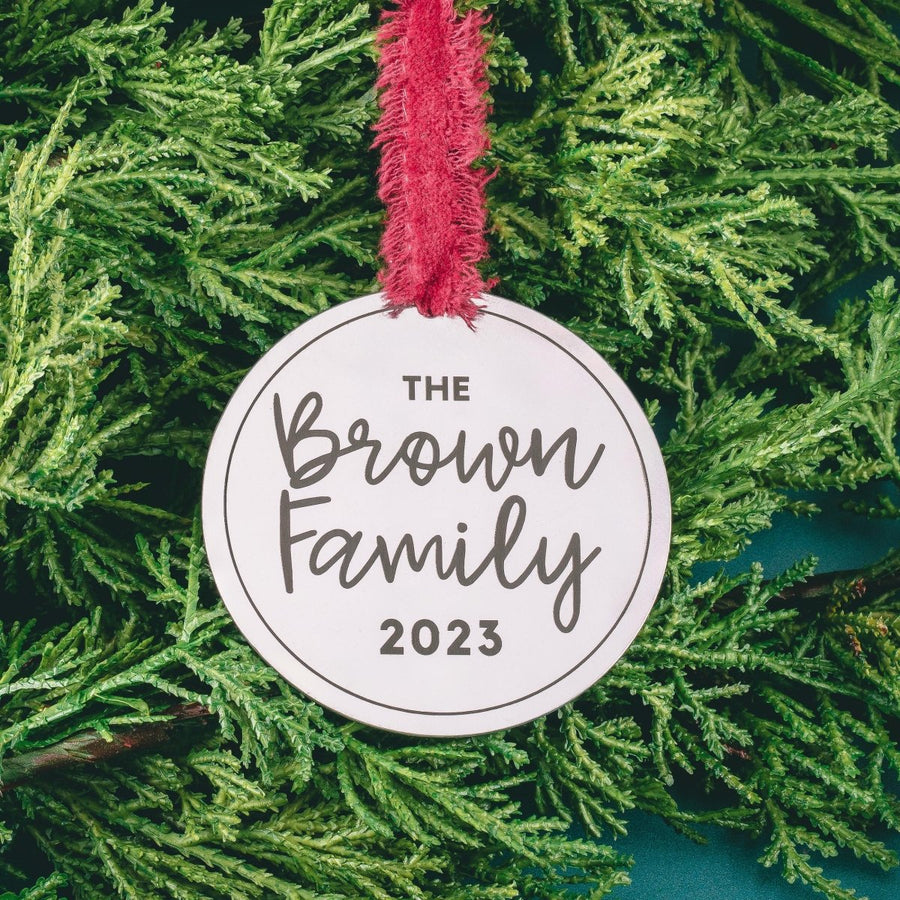 Personalized Family Christmas Ornament