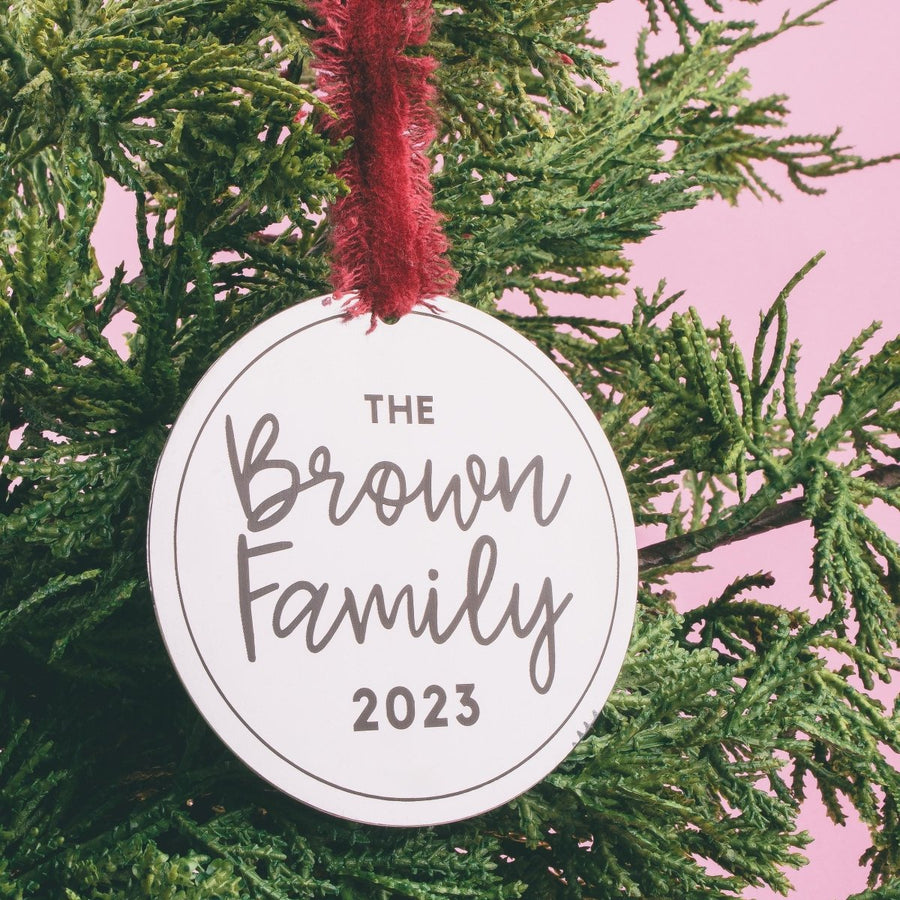 Personalized Family Christmas Ornament