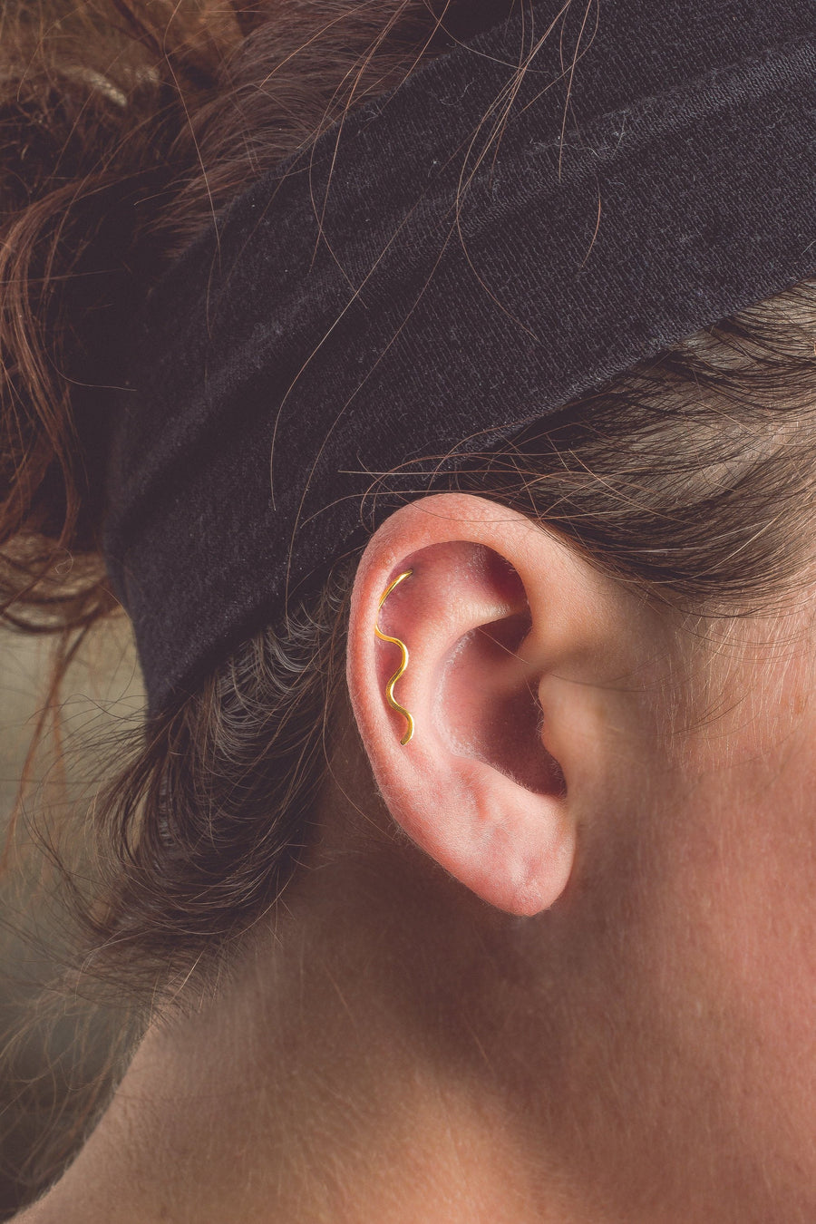 Double Hoop Chain Linked Earrings (Cartilage & Lobe)