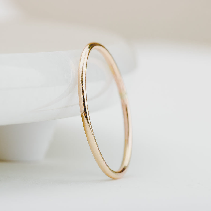 Recycled Gold Textured Stack Ring - Lavey London Jewellery
