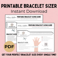 Bracelet Sizer Bracelet Length Finder Printable Bracelet Size Chart Bangle  Sizer Bracelet Measuring Tool 3 COLORS US LETTER and A4. 