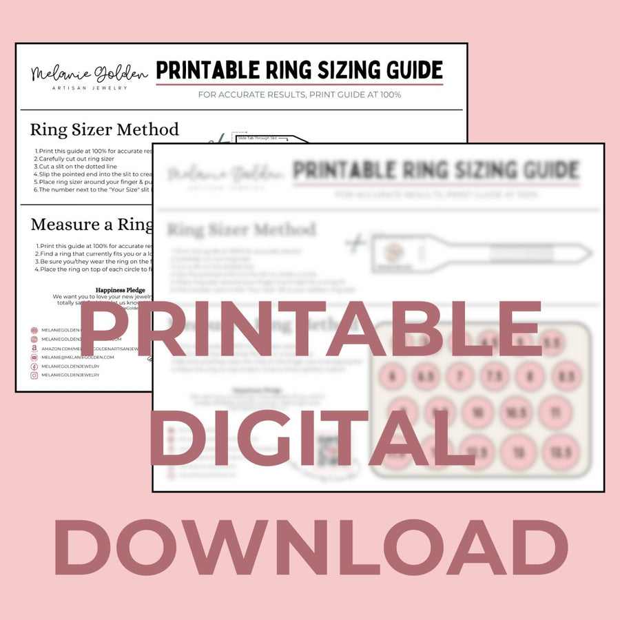 Ring Size Chart, Ring Sizer, Ring Sizing Tool, Ring Size Guide
