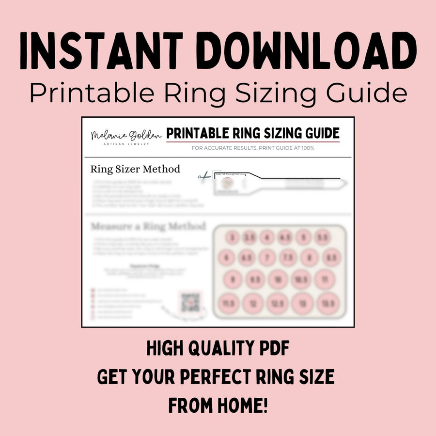 Measure Your Ring Size At Home, Ring Size Chart/Guide